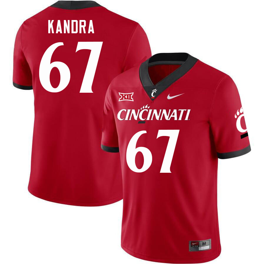 Cincinnati Bearcats #67 Luke Kandra Big 12 Conference College Football Jerseys Stitched Sale-Red